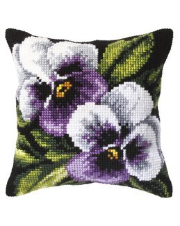 Broderikit Pude Blomster - Orchidea