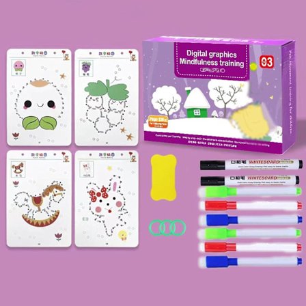 Scribble Smart Arbejdsbog - Hurtig Udvikling af Unge Sind, 2024 Ny Genanvendelig Lille Nysgerrige Sind Arbejdsbog Førskole Arbejdsbog