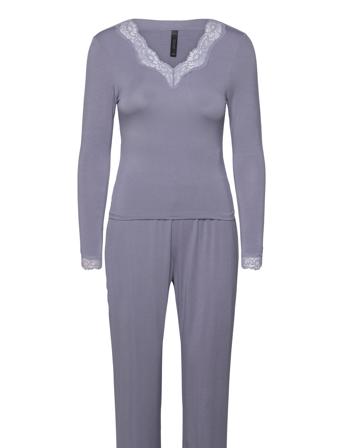 Pj Ls Viscose Lace Blue Hunkemöller