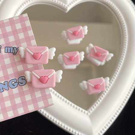Lovely Envelope Angel Wings Hairpin Girls ja Pink Hair Clip Y2k
