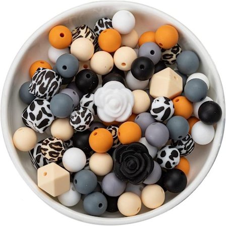 102st Silikonpärlor Polygonal Beads Assorted Beads