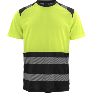 Funktions t-Shirt Varsel Klass 1 Texstar TS22 Gul/Svart