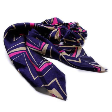 Hårsnodd Scarf Scrunchie - Flera Färger / Mönster Alt 2