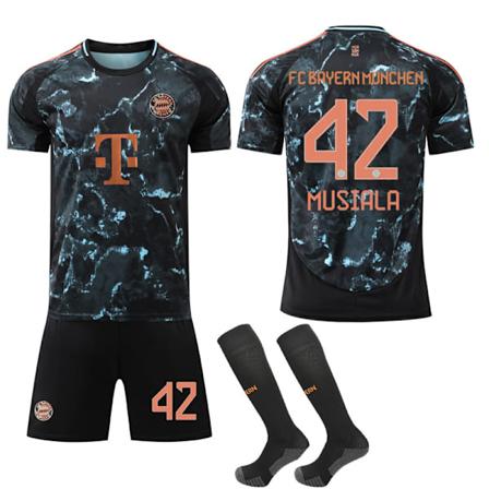 Bayern München Borta Fotbollströja Barn & Vuxen 2024-2025 Nr.42 MUSIALA 18