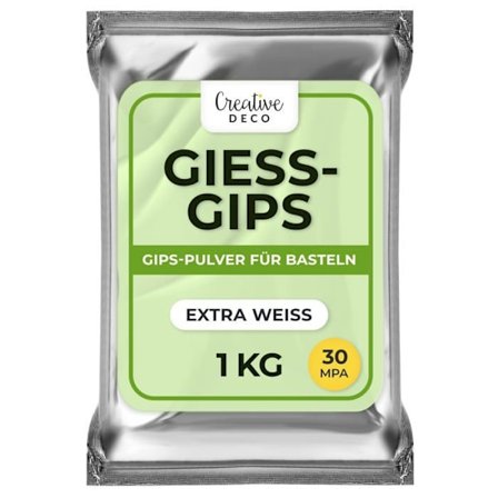 Kreativ Dekorationsgips Ekstra Hvid Hurtig Tørring 1 kg