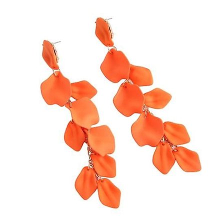 1 par kronbladsøreringe til kvinder, vintage stil, allergivenlige, lette, smykker, velegnede til baller, cocktailparties og lange vedhæng.