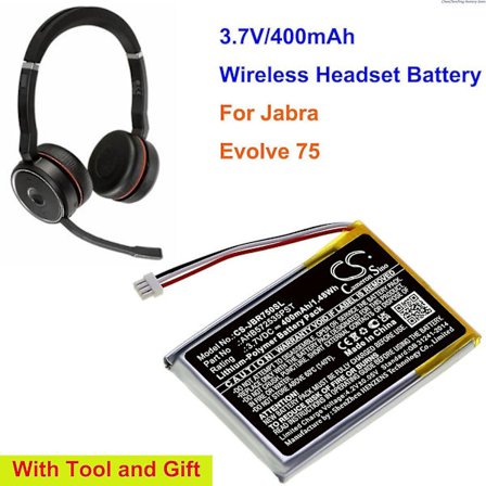 Cs 400mAh Trådløst Headset Batteri Ahb572535pst Til Jabra Evolve 75