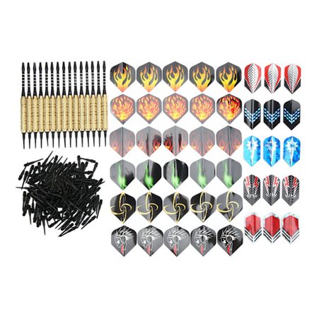 15 Soft Tip Darts Professionell Plast Tip Dart Set Aluminium Skaft Flight Tips