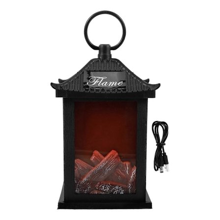 LED-lykt for peis, dekorativ hengelampe for innendørs bruk, kunstig peislysdekorasjon