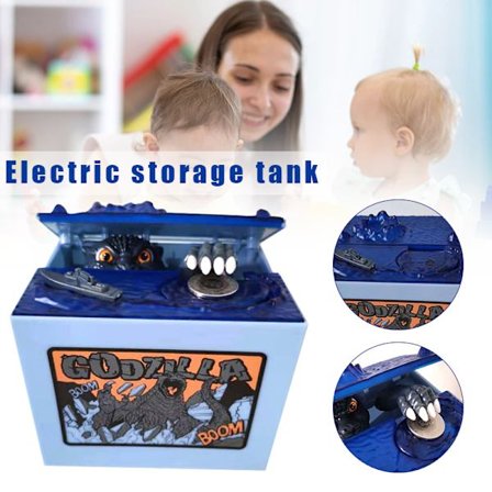 Dinosaur Sparegris Multifunksjonell Elektrisk Myntbank Glødende Nyhet Musikleketøy Fantastiske Gaver til Barn