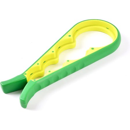 Manuell boksåpner, multifunksjonell flaskeåpner, sklisikker krukkeåpner kjøkkenutstyr, for lavere hånd, leddgikt, eldre, kvinner, grønn