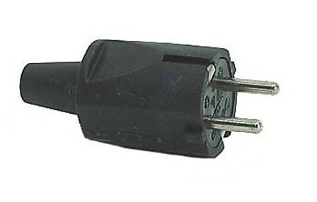 GELIA Støpsel med jord sort gummi