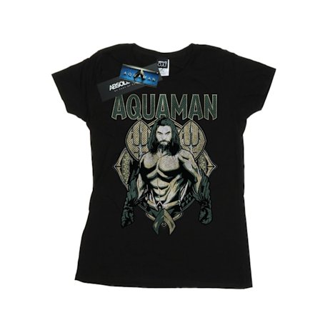 DC Comics Dam/Kvinnor Aquaman Scales Bomull T-shirt XXL Svart