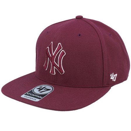 47 Brand - MLB Red snapback Czapka Z Daszkiem - New York Yankees No Shot Tain Maroon Snapback @ Hatstore