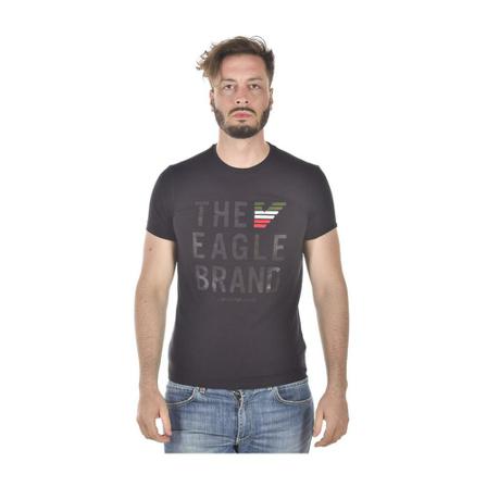 Emporio Armani, T-Shirts Zwart, Heren, Maat:M