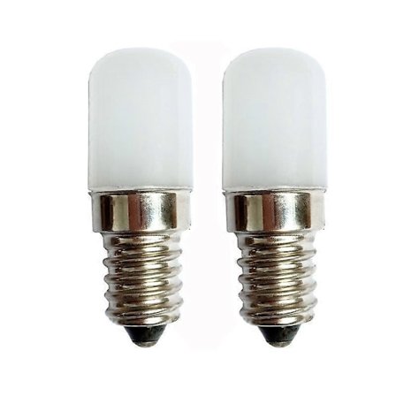 [2 stk.] E14 Liten 2W LED skruelyspære erstatter 20W halogenlampeskjerm Kjølig hvitt lys 6000K 180lm - Ikke dimbar varme for kjøleskap/symaskin [DB]