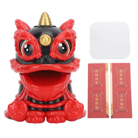 Aurinkoenergialla Toimivat Leijona-Koristeet Automaattisesti Nyökkäilevät Onnea Tuovat Onnen Leijona-Koristeet Autoon Kotiin Kassa Tiskiin Musta