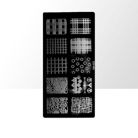 Stempelplade - Negledekorationer - DN022 - Rektangel