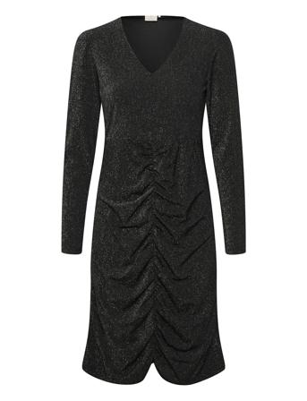 Kabarbara Dress Knälång Klänning Black Kaffe