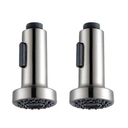 2 Pakning 2 Moduser Sprayhode Kjøkkenkran Erstatningsspray, Universal G1/2 Kranhodespray, Sprayhode for Uttrekkbar Kjøkkenbatteri (Børstet Ni