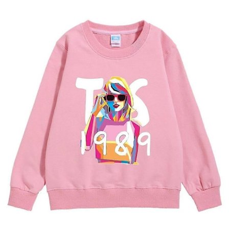 5-10 År Gamle Børn Drenge Piger Taylor Swift 1989 Sweatshirt Print Langærmet Rundhals Casual Løstsiddende Trøje Fan Gave - WELLNGS