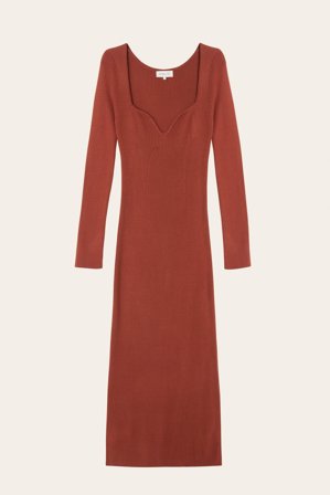 Malina - Tulip midi dress - XXS - Brown