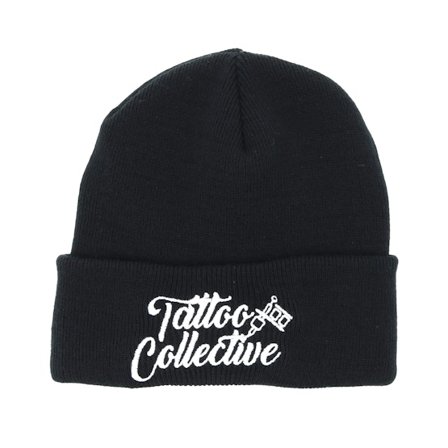 Tattoo Collective - Schwarz Cuff Mütze - Logo Black Beanie @ Hatstore