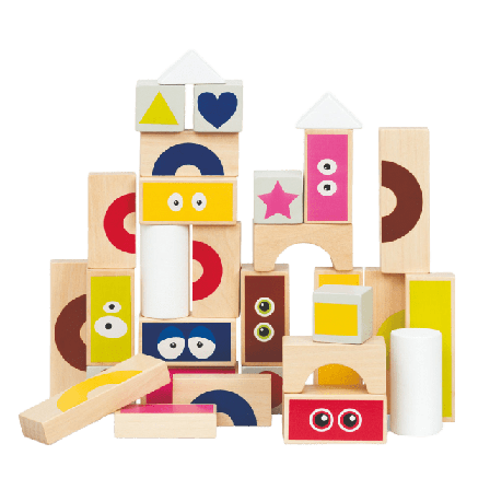 BABBLARNA Byggklossar i trä, 30-pack Babyleksaker ONESIZE