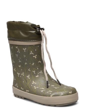 Thermo Rubber Boot Print Shoes Rubberboots High Rubberboots Lined Rubberboots Khakinvihreät Wheat