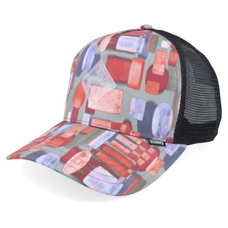 Djinns - Multi trucker Cap - Hft Cap Shirtfab #2 Rust/Grey A-Frame Trucker @ Hatstore