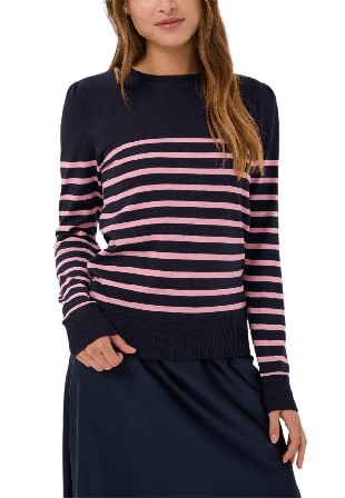 Saint Tropez MilaSZ Striped Pullover Tröjor Dam Blå XS