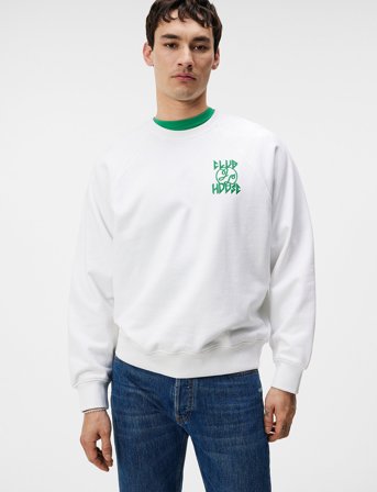 J. Lindeberg Callan Printed Crew - White - L