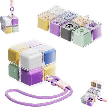 Magnetisk pilleboks med 8 rom, reise pilleboks med skulderstropp for vitaminer og daglig medisinering