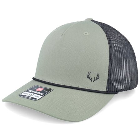 Hunter - Verde trucker Gorra - Tiny Deer Antlers 112fpr Split Loden/Black Rope A-Frame Trucker @ Hatstore