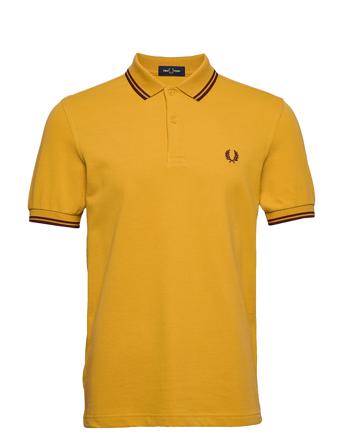 Twin Tipped Fp Shirt Polos Short-sleeved Keltainen Fred Perry