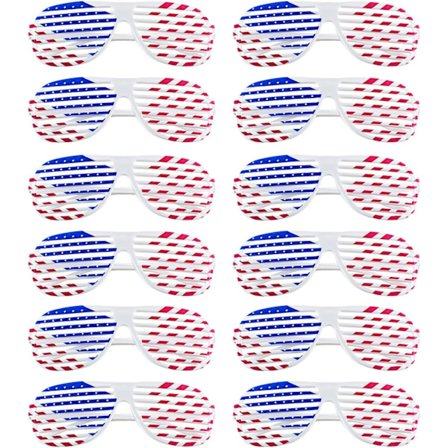 Amerikansk flagg USA patriotisk design plastjalusi solglasögon S