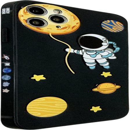 Kompatibelt med iPhone 11 Pro Sött Skal, Tecknad Astronaut Rymd Planet Design Snyggt Stötfångarskal Mjukt TPU Gummi