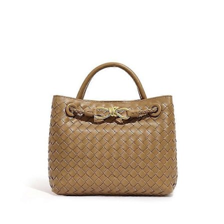 Vevd Håndveske For Kvinner, Retro Fransk Stil-FARGE: Khaki