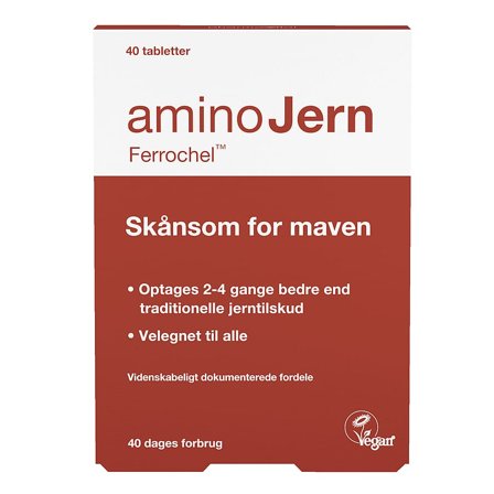Aminojern AminoJern 25 mg 40 tabl, Helse & Madvarer, Mineraler, Jern
