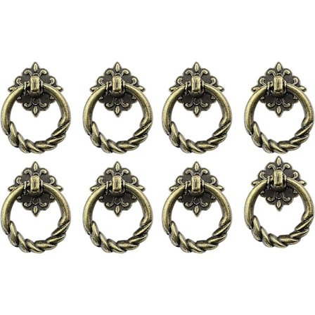 8 stk. Vintage Skuffehåndtak Knotter, Antikk Bronse Møbelhåndtak Knotter, Egnet for Skap, Sminkebord, Møbler etc. (Bronse)