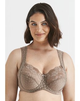 Bygel-bh Jacquard&Lace Taupe - G95 - Miss Mary