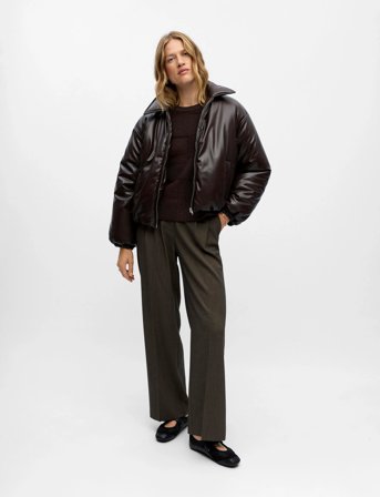 Object Objcleo Ls Lo Short Jacket 141 - Brown - 40