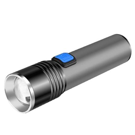 670nm USB Dyp Rød Lys LED Lommelykt Mot Forverring Av Synet Lommelykt 1pcssølv
