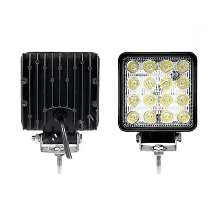 48W LED Arbeidslys Offroad Flomlys 12V 24V Kjørelys Ekstralys for Traktor Gravemaskin Bil SUV, UTV, ATV HIASDFLS