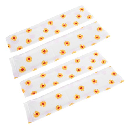 4 stk. sommer is-ermer med søt trykk, UV-beskyttende, allsidig, tynn, kjølig, pustende, pleiearm14 # Liten tusenfryd-hvit