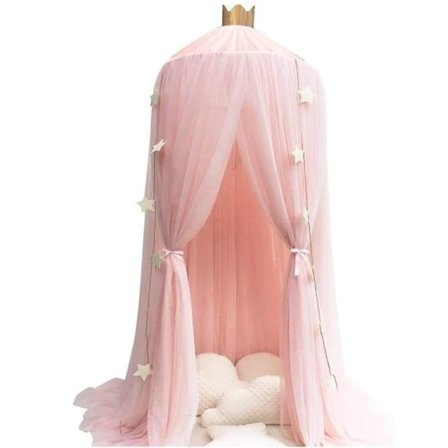 Sängmyggnät - TD - Sänghimmel för barn - 240x60 cm - Rosa - Tvättbar