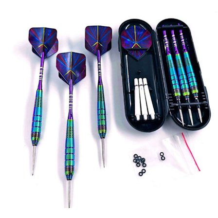 Steel Tip Dartsett, 3 Pakk Profesjonelle Dartpiler med 6 Premium Aluminiumskaft