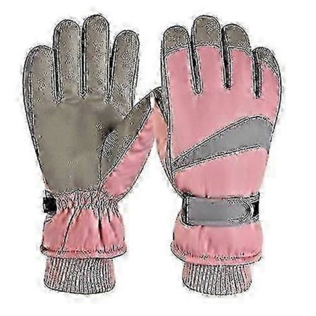 Rosa Vattentäta Vintercykelhandskar Herr Dam, Fingrar Tummen Separerade Snöskidhandskar, Vattentät Kallt Väder Handske