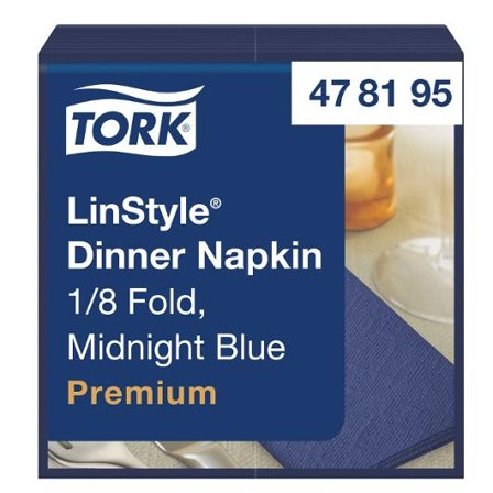 TORK Servett LinStyle Middag midnattsblå 50/fp - Lyreco - Kök och servering - Servetter och dukar - Servett - 3-lagers