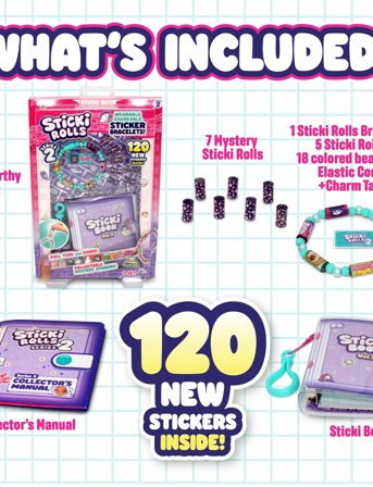 Sticki Rolls Sticki Rolls Sticki Book S2 - Multi/patterned - ONE SIZE